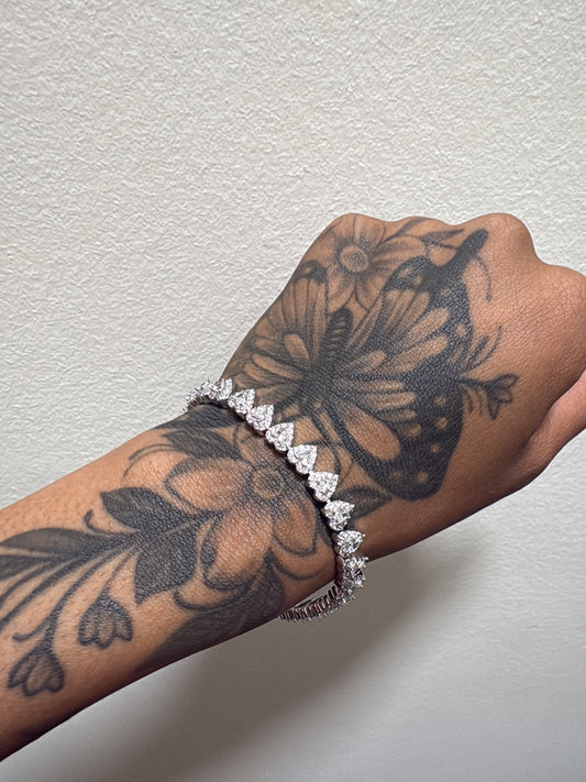 Heart Tennis Bracelet