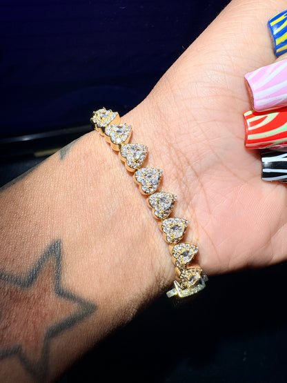 Heart Tennis Bracelet